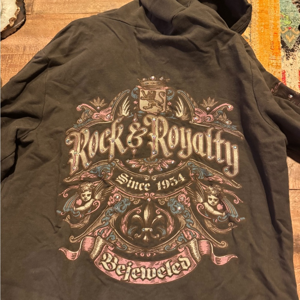 Rock & Royalty Bejewled Hoodie & Shorts set